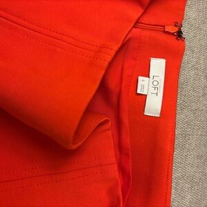 LOFT Vibrant Orange Skirt